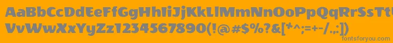 WendyoneRegular Font – Gray Fonts on Orange Background