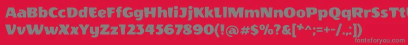WendyoneRegular Font – Gray Fonts on Red Background