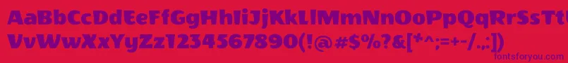 WendyoneRegular Font – Purple Fonts on Red Background