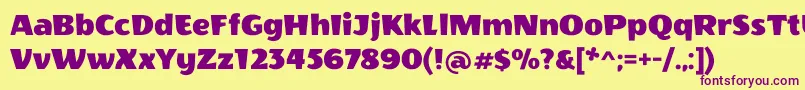Подробнее о шрифте WendyoneRegular Шрифт WendyoneRegular – фиолетовые шрифты на жёлтом фоне