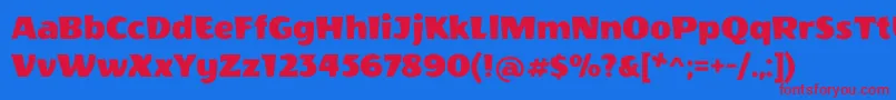 Police WendyoneRegular – polices rouges sur fond bleu