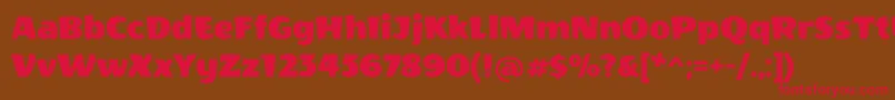 WendyoneRegular Font – Red Fonts on Brown Background