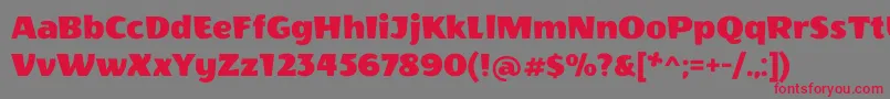 WendyoneRegular Font – Red Fonts on Gray Background
