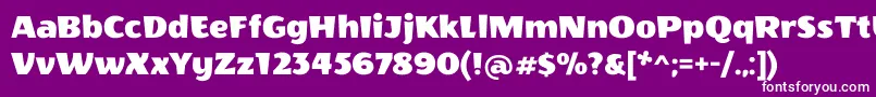 フォントWendyoneRegular – 紫の背景に白い文字