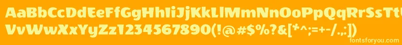 WendyoneRegular Font – Yellow Fonts on Orange Background