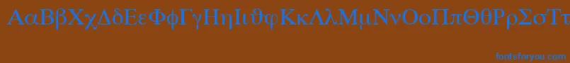 SymbolSetSwa Font – Blue Fonts on Brown Background