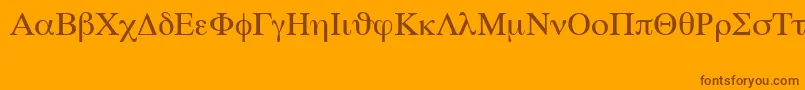 SymbolSetSwa Font – Brown Fonts on Orange Background