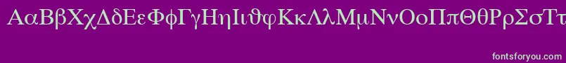 SymbolSetSwa Font – Green Fonts on Purple Background