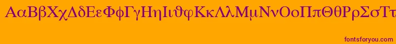 SymbolSetSwa Font – Purple Fonts on Orange Background