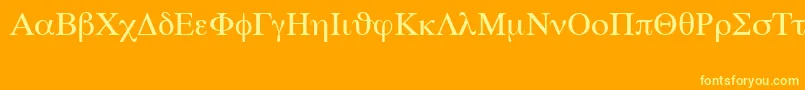 SymbolSetSwa Font – Yellow Fonts on Orange Background