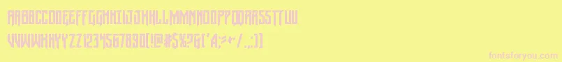 Wintersolsticecond Font – Pink Fonts on Yellow Background