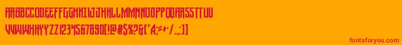 Wintersolsticecond Font – Red Fonts on Orange Background