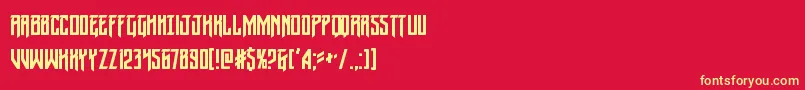 Wintersolsticecond Font – Yellow Fonts on Red Background