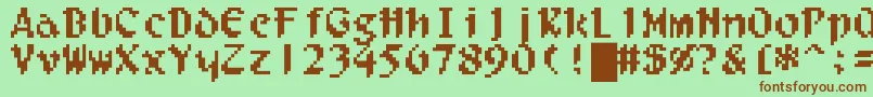 Filgaia Font – Brown Fonts on Green Background