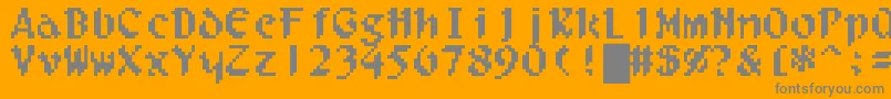 Filgaia Font – Gray Fonts on Orange Background