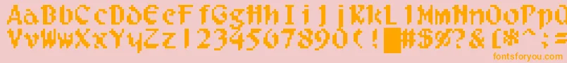 Filgaia Font – Orange Fonts on Pink Background