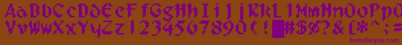 Filgaia Font – Purple Fonts on Brown Background