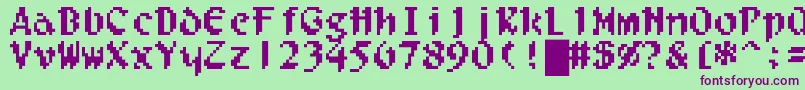 Filgaia Font – Purple Fonts on Green Background