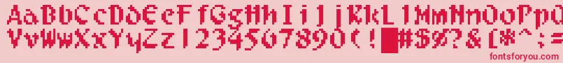 Filgaia Font – Red Fonts on Pink Background