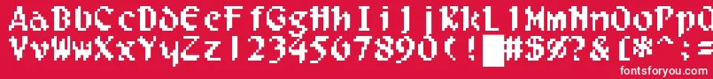 Filgaia Font – White Fonts on Red Background