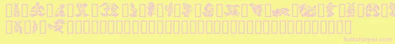 GeVelveteen Font – Pink Fonts on Yellow Background