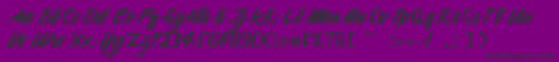 フォントMattilda – 紫の背景に黒い文字