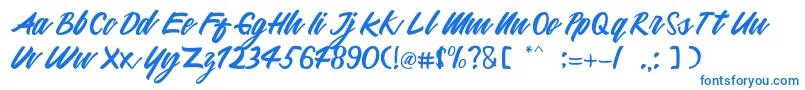 Mattilda Font – Blue Fonts on White Background