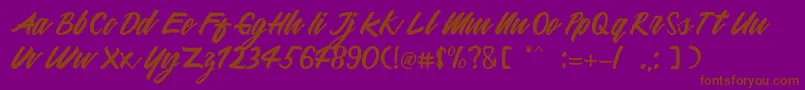 Mattilda Font – Brown Fonts on Purple Background