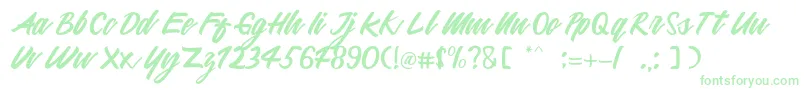 Mattilda Font – Green Fonts on White Background