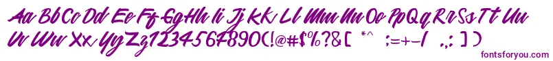 Mattilda-fontti – violetit fontit valkoisella taustalla