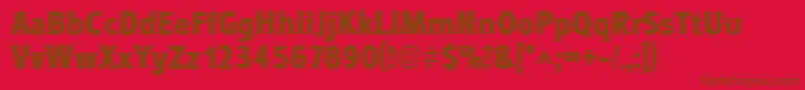 RoundestlhBold Font – Brown Fonts on Red Background