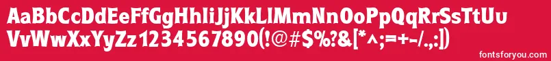 RoundestlhBold Font – White Fonts on Red Background