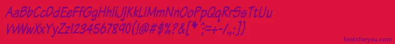 fuente Komtxtti – Fuentes Moradas Sobre Fondo Rojo