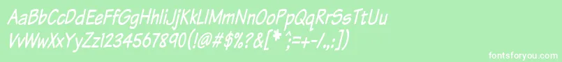 fuente Komtxtti – Fuentes Blancas Sobre Fondo Verde