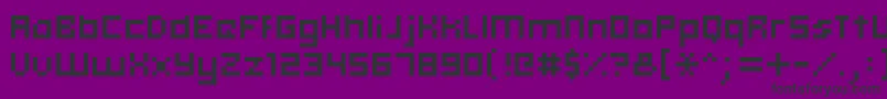 Hooge0555 Font – Black Fonts on Purple Background