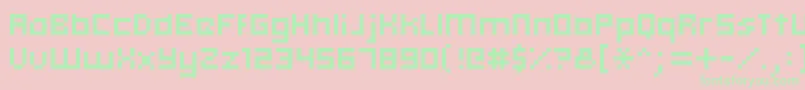 Hooge0555 Font – Green Fonts on Pink Background