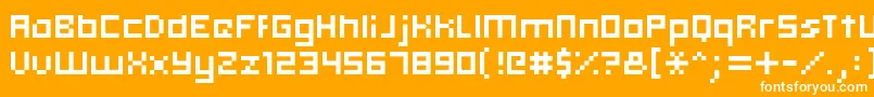 Шрифт Hooge0555 – белые шрифты на оранжевом фоне