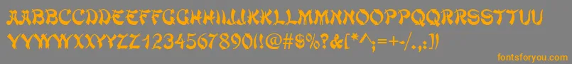 Mandarind-Schriftart – Orangefarbene Schriften auf grauem Hintergrund