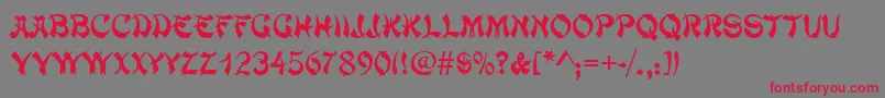 Mandarind Font – Red Fonts on Gray Background
