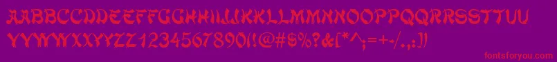 Mandarind Font – Red Fonts on Purple Background