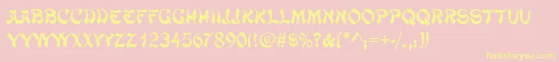 Mandarind Font – Yellow Fonts on Pink Background