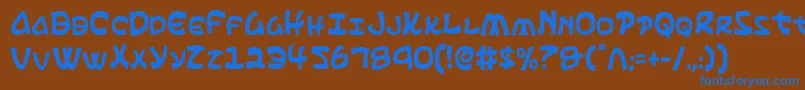 フォントEphesianCondensed – 茶色の背景に青い文字