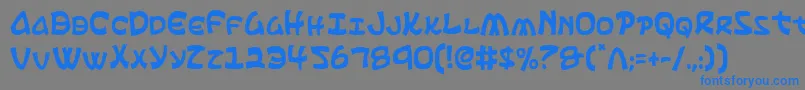 フォントEphesianCondensed – 灰色の背景に青い文字