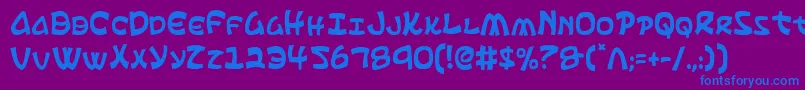 EphesianCondensed Font – Blue Fonts on Purple Background