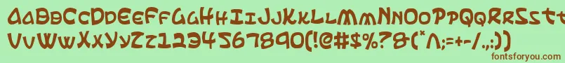 EphesianCondensed Font – Brown Fonts on Green Background
