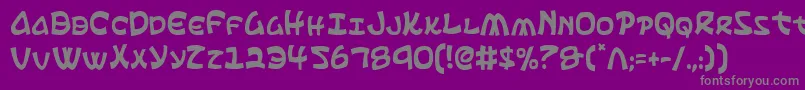 EphesianCondensed Font – Gray Fonts on Purple Background