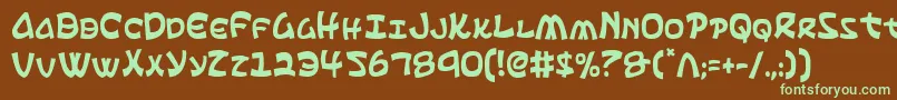 EphesianCondensed Font – Green Fonts on Brown Background