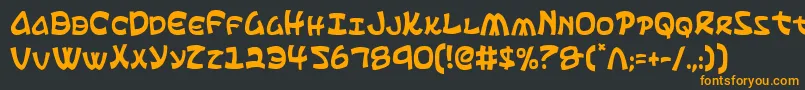 フォントEphesianCondensed – 黒い背景にオレンジの文字