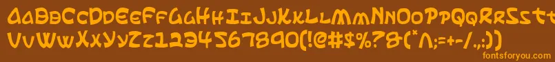 EphesianCondensed Font – Orange Fonts on Brown Background