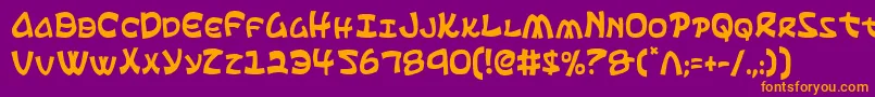 EphesianCondensed Font – Orange Fonts on Purple Background